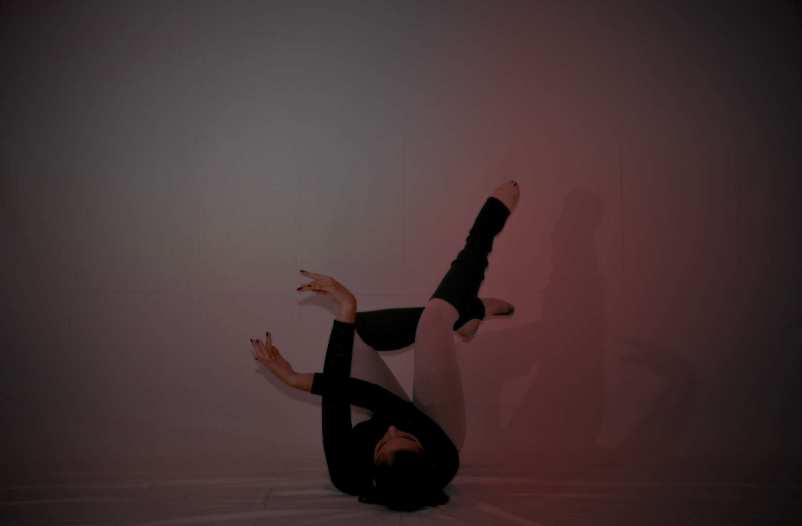 Choreographic modern dancer in pose